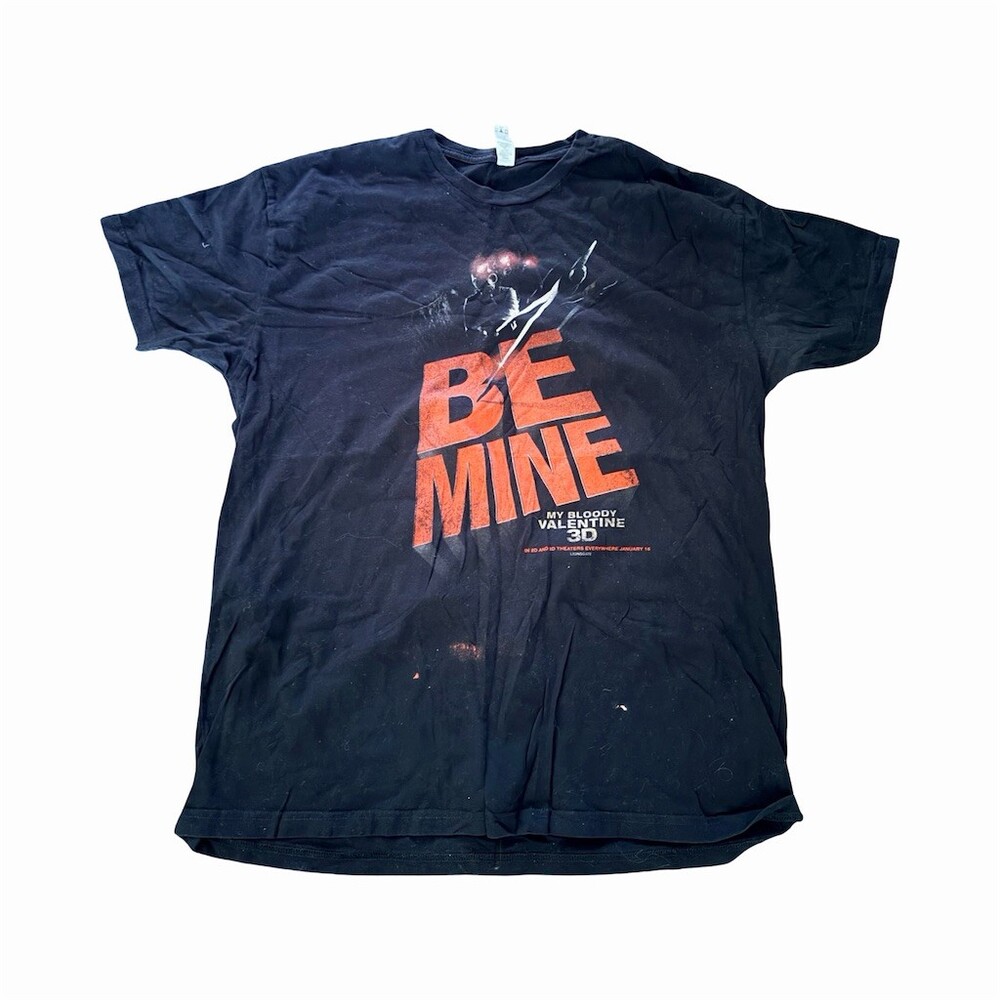 My Bloody Valentine 3D BE MINE Promo T-Shirt Mens 2XL Black(signs of wear)